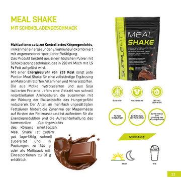 Meal Shake mit Schokogeschmack 744g